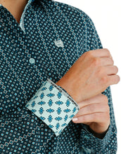 Load image into Gallery viewer, Cinch Women's Long Sleeve Geo Print Button Down Shirt - Blue