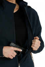 Load image into Gallery viewer, WOMEN'S CONCEALED CARRY BONDED JACKET - NAVY
