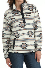 Load image into Gallery viewer, Women's Southwestern Print Fleece Pullover - Cream