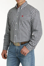 Load image into Gallery viewer, Men's Medallion Print Button-Down Western Shirt - Blue/Red