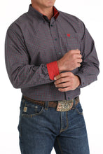 Load image into Gallery viewer, Men's Plaid Button-Down Western Shirt - Navy