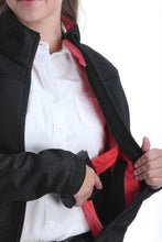 Load image into Gallery viewer, WOMEN'S CONCEALED CARRY EMBOSSED BONDED JACKET - BLACK/CORAL