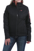 Load image into Gallery viewer, WOMEN'S CONCEALED CARRY EMBOSSED BONDED JACKET - BLACK/CORAL