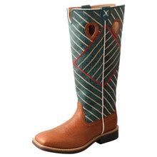 Load image into Gallery viewer, Buckaroo - Cognac Bull Hide & Dark Green KID'S TWISTED X