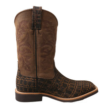 Load image into Gallery viewer, Kid's Western Work Boot - Caiman Print/Bomber