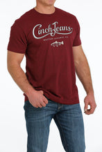 Load image into Gallery viewer, MEN'S CINCH JEANS WESTERN APPAREL TEE - HEATHER BURGUNDY