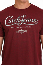 Load image into Gallery viewer, MEN'S CINCH JEANS WESTERN APPAREL TEE - HEATHER BURGUNDY