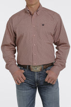 Load image into Gallery viewer, MEN'S PRINT BUTTON-DOWN WESTERN SHIRT - PINK