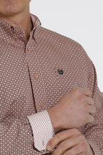 Load image into Gallery viewer, MEN'S PRINT BUTTON-DOWN WESTERN SHIRT - PINK