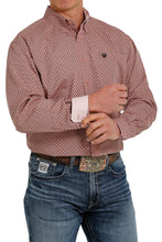 Load image into Gallery viewer, MEN'S PRINT BUTTON-DOWN WESTERN SHIRT - PINK
