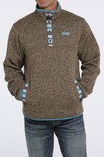 Load image into Gallery viewer, MEN'S 1/4 ZIP PULLOVER SWEATER - BROWN