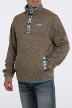 Load image into Gallery viewer, MEN'S 1/4 ZIP PULLOVER SWEATER - BROWN