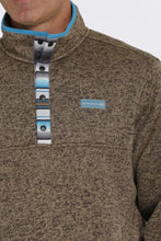 Load image into Gallery viewer, MEN'S 1/4 ZIP PULLOVER SWEATER - BROWN