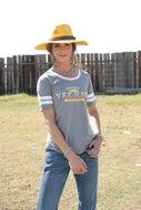 WOMEN'S YEEHAW TEE - GRAY