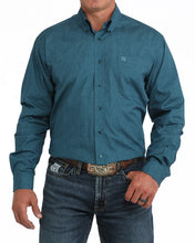 Load image into Gallery viewer, Cinch Men's Teal Paisley Printed Long Sleeve Shirt MTW1106169
