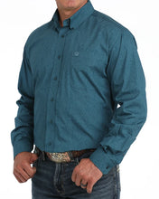 Load image into Gallery viewer, Cinch Men's Teal Paisley Printed Long Sleeve Shirt MTW1106169
