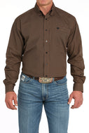 CINCH DARK BROWN GEOMETRIC PRINT - MENS SHIRT