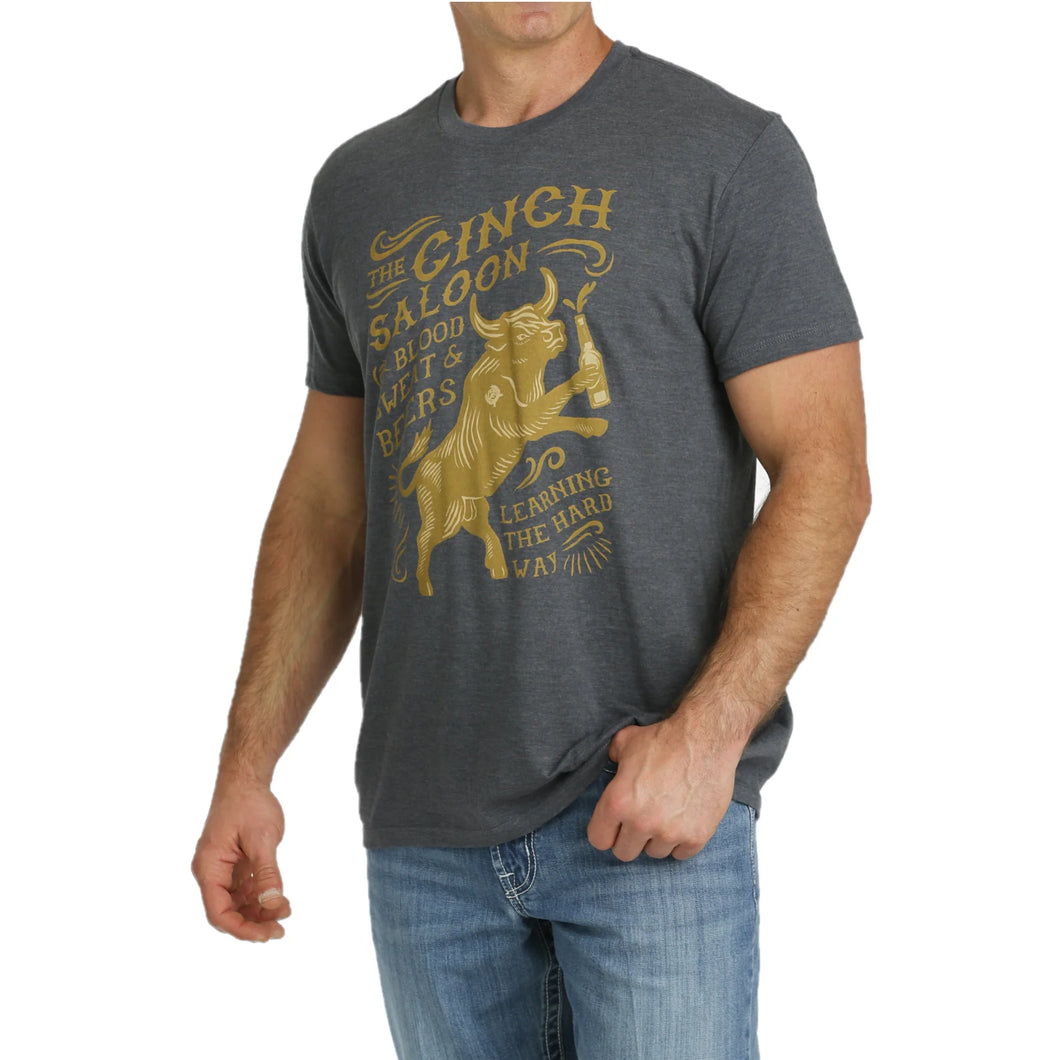 Cinch Men's Charcoal Saloon Blood Sweat & Beers T-Shirt