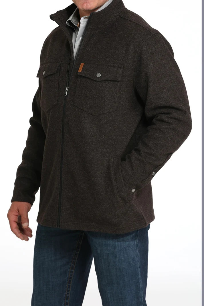 MEN'S LONG SLEEVE CHARCOAL SHIRT JACKET
