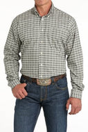 Men's Kaleidoscope Print Button-Down Western Shirt - Cream