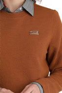 Women's Textured Sweatshirt - Copper
