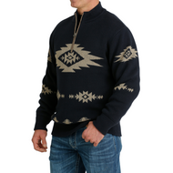 CINCH MEN'S 1/4 ZIP AZTEC SWEATER
