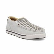 Twisted X Kids White & Grey Slip On Kicks Shoe YCA0022