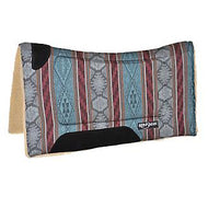 CIRCLE Y Square Diablo Teal Contour Trail Pad with Non-Slip Tacky Too Bottom