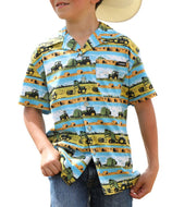 Cinch Boys' Hayin' Season Button Down Shirt