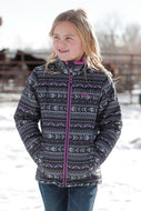 GIRL'S QUILTED JACKET - BLACK
