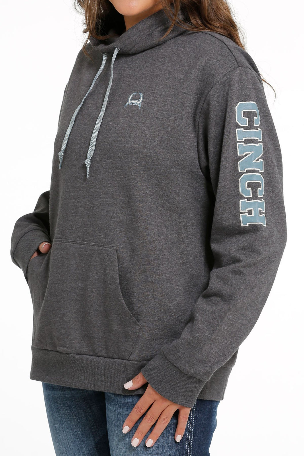 WOMEN'S FRENCH TERRY PULLOVER - GRAY