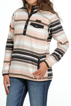 Load image into Gallery viewer, WOMEN&#39;S SOUTHWEST PRINT POLAR FLEECE PULLOVER - WHITE
