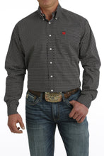 Load image into Gallery viewer, MEN&#39;S GEOMETRIC PRINT BUTTON-DOWN WESTERN SHIRT - BLACK / WHITE / RED
