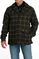 MEN'S PLAID RANCH COAT - BROWN
