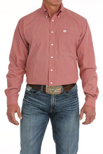 Load image into Gallery viewer, Men&#39;s Medallion Print Button-Down Western Shirt - Red
