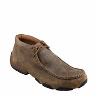 TWISTED X BOMBER LEATHER LACE UP DRIVING MOCCASINS