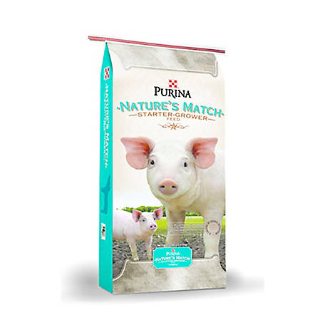 Purina Nature's Match Pig Starter-Grower Feed, 50 lb