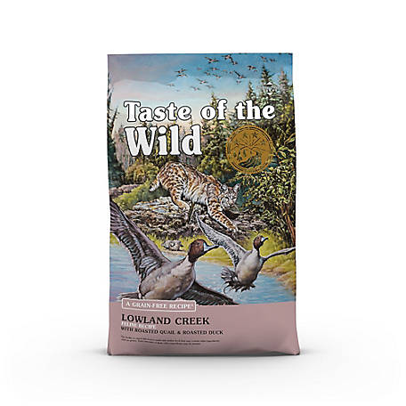 Taste of the Wild  Lowland Creek Feline Formula with Roasted Quail and Roasted Duck Dry Cat Food,