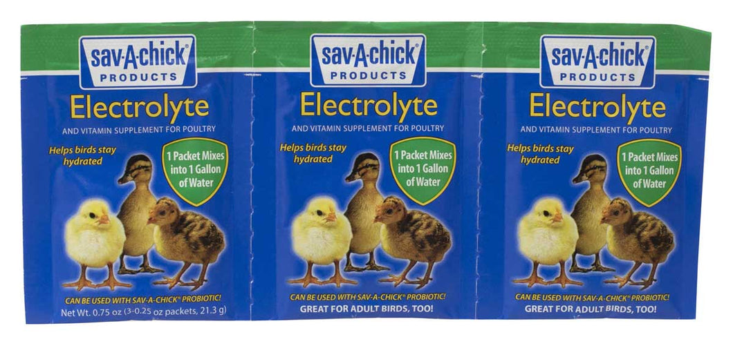 Sav-A-Chick Electrolyte and Vitamin Supplement for Poultry PACK OF 3