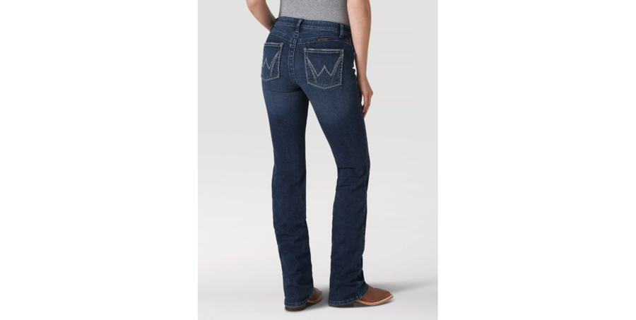 WRANGLER WOMEN'S Q-BABY MID RISE COWGIRL CUT ULTIMATE RIDING JEANS