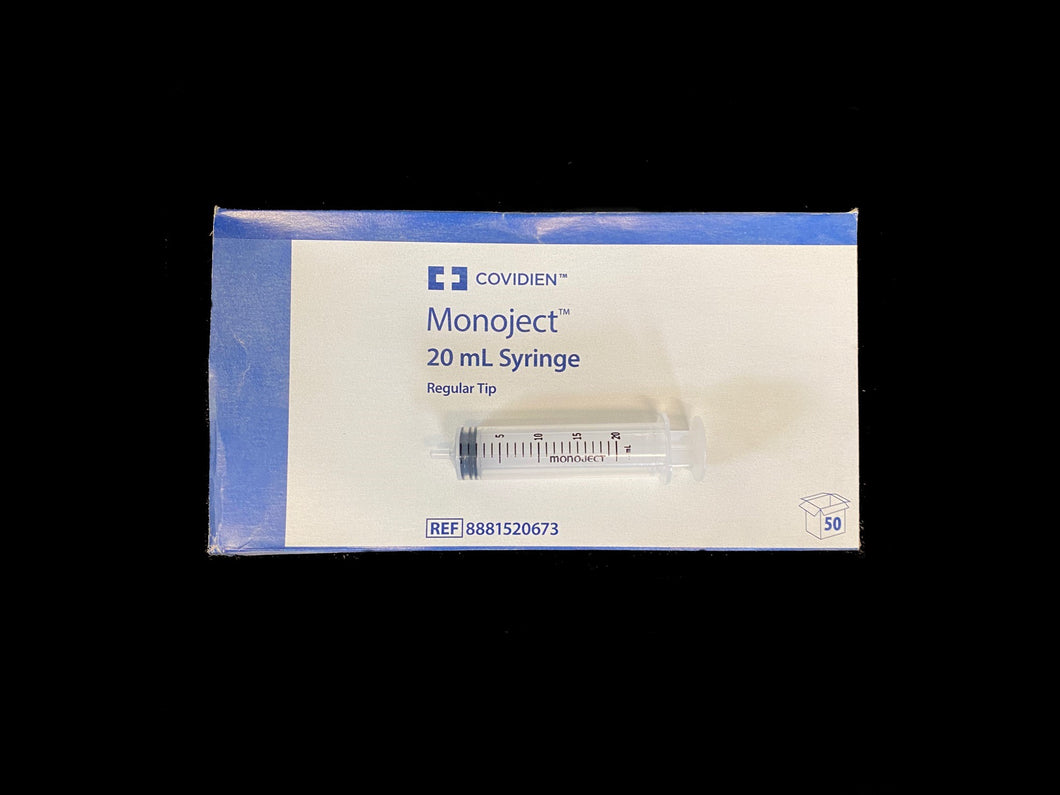 Covidien Monoject 20 ML Syringes BOX OF 50