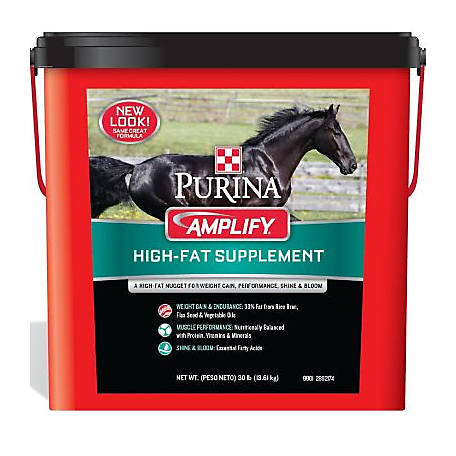 Purina  Amplify High-Fat Horse Supplement, 30 lb. Pail