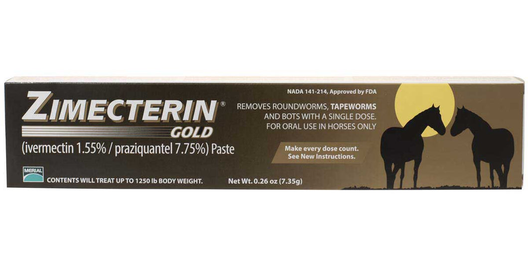 Zimecterin Gold Paste Horse Wormer