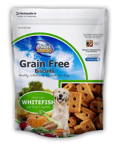 NutriSource Grain Free Whitefish Formula Dog Biscuits