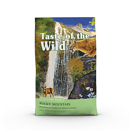 Taste of the Wild  Roasted Venison and Smoked Salmon Rocky Mountain Feline Formula Dry Cat Food, 5 lb