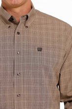 Load image into Gallery viewer, Cinch Men&#39;s Dark Khaki with Sand and Chocolate Plaid Long Sleeve Western Shirt
