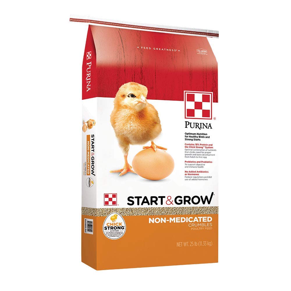 PURINA Start and Grow Starter and Grower Non-Medicated Laying Chick Feed Crumbles 25LBS