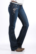 CRUEL GIRL WOMEN'S ABBY SLIM FIT JEAN - MEDIUM DARK RINSE