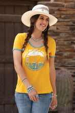 Load image into Gallery viewer, WOMEN&#39;S BISON TEE - YELLOW
