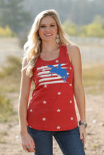 Load image into Gallery viewer, WOMEN&#39;S RED, WHITE AND BLUE PRINTED TANK CRUEL GIRL

